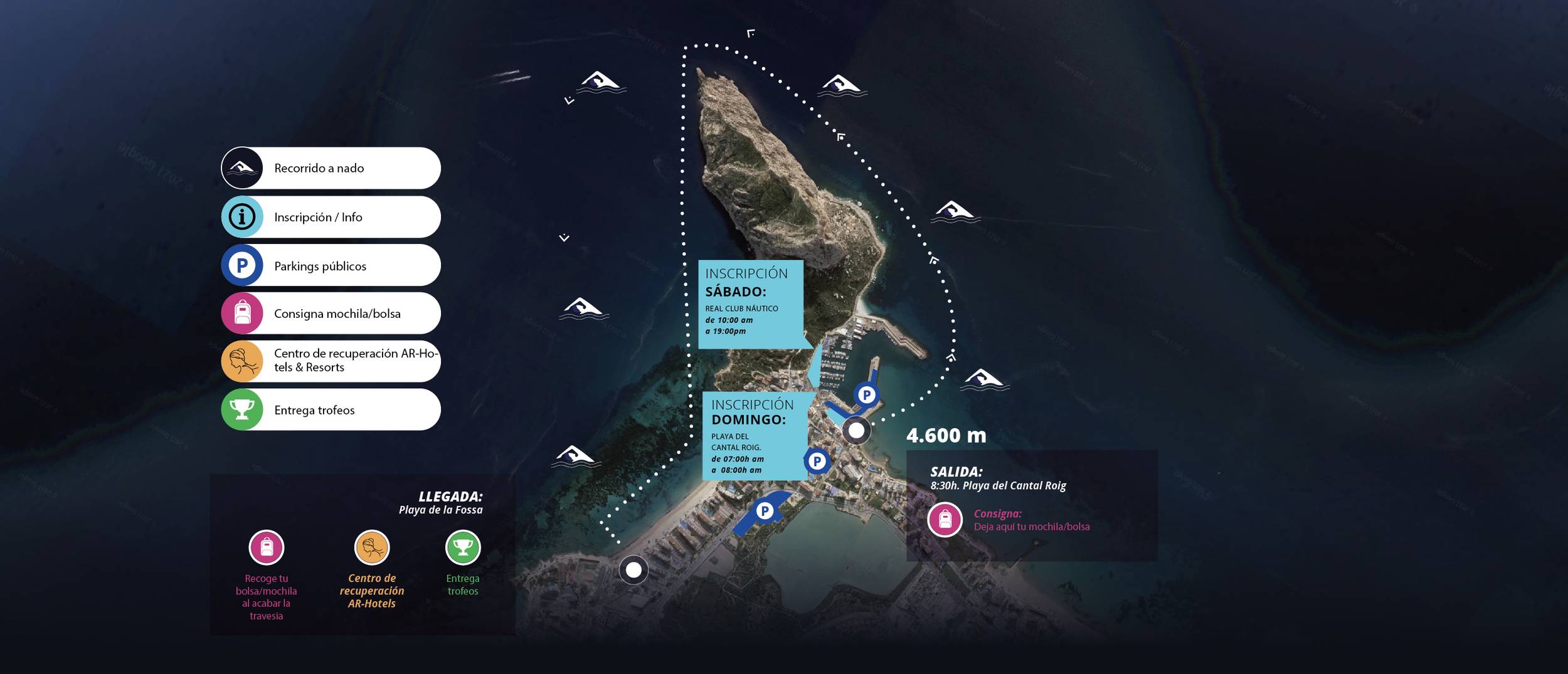 Información nadador Travesía a nado Calpe